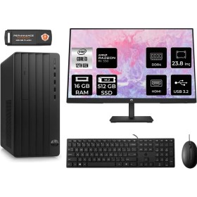 Resim Hp Pro Tower 290 G9 Intel Core I3 12100 16GB 516GB RX550/4GB 23.8" Fhd Monitör Fdos 6D3A1EA Masaüstü Bilgisayar & Per4 USB Bellek 6D3A1EAMNT1312 