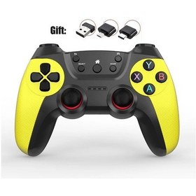 Resim Sarı-kablosuz Gamepad Pc Ps3 Android Telefon Tv Kutusu 2.4g Kablosuz Joystick Joypad Usb Pc Oyun Denetleyicisi Xiaomi Otg Akıllı Telefon 