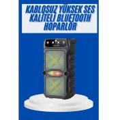 Resim Techno Stock Büyük Boy Bluetooth Hoparlör Çoklu Bağlantı Çift Çıkışlı Taşınabilir Kesintisiz 