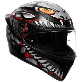 Resim Agv K1 S E2206 Lyzard Matt Black Grey Red Configuration-Gold Vizör Kask Çok Renkli 