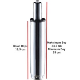 Resim Akr Ofis 100'LÜK Krom Amortisör Ofis Koltuğu Yedek Parçası 