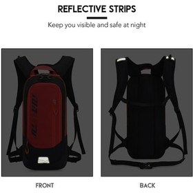 Resim Ebitda Leke Geçirmez Nylon Sırt Çantası - Kamp, Bisiklet, Yürüyüş İçin Çoklu Depolama - Siyah-mavi Siyah - Mavi 