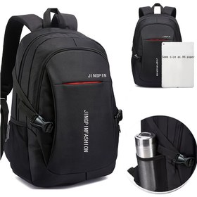 Resim 1 adet Kompakt Erkek Nylon Sırt Çantası - Dayanıklı, Geniş Seyahat Çantası İş ve Üniversite İçin - Su Şişesi Tutucu, Ayarlanabilir Askı ve Çoklu Bölümler İçerir - Rahat Tarz, Laptop Sırt Çantası, Sırt Çantası | Rahat Tarz Sırt Çantası | Dayanıklı Fermuarlar, Kadınlar İçin Uygun 