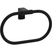 Resim Tema Premium Mat Siyah Oval Havluluk 