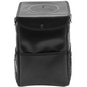 Resim Kapaklı Ve Saklama Cepli Araba Çöp Kutusu, Sızdırmaz Düzenleyici, Katlanabilir Ve Taşınabilir Su Geçirmez Askılı Çöp Kutusu Siyah, Büyük 