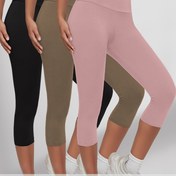 Resim 3'lü Kadınlar için Yüksek Bel Karın Kontrolü Yoga Taytları - Süper Yumuşak Esnek Egzersiz Pantolonu, Görünmez %92 Polyester %8 Spandeks, 3 Renk (Siyah/Bej/Açık Pembe), Koşu, Spor Salonu ve İlkbahar Yaz Sonbahar için Makinede Yıkanabilir 