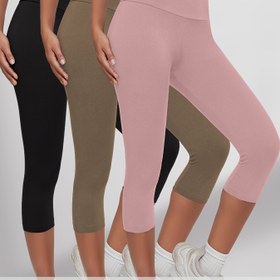 Resim 3'lü Kadınlar için Yüksek Bel Karın Kontrolü Yoga Taytları - Süper Yumuşak Esnek Egzersiz Pantolonu, Görünmez %92 Polyester %8 Spandeks, 3 Renk (Siyah/Bej/Açık Pembe), Koşu, Spor Salonu ve İlkbahar Yaz Sonbahar için Makinede Yıkanabilir 