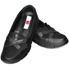 Resim Fox Shoes R555076003 Siyah Hakiki Deri Comfort Ortopedik Taban Kadın Ayakkabı 001 