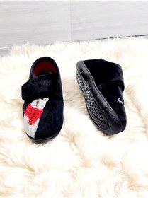 Resim Günlük Kışlık Yumuşak Taban Cırtlı Ortopedik Ayı Figürlü Panduf 001 