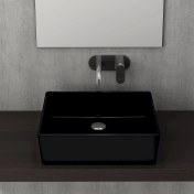 Resim Mılano Çanak Lavabo 50 cm Parlak Siyah 
