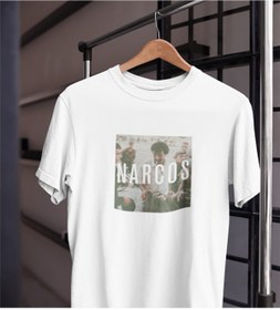 Resim Unısex Kadın Erkek Narcos Escobar Müslüm Baba Gürses Siyah Beyaz Tasarım Baskılı %100 Pamuk T-shirt 