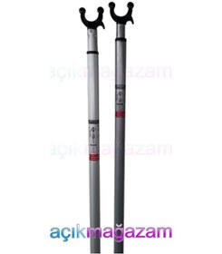 Resim Teleskopik Elbise Askı Sopası 2 Metre Gri 