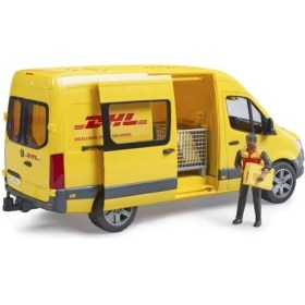 Resim Bruder Oyuncak Araba MB Sprinter DHL Kamyonu Sürücü ile 43.5 cm ABS Plastik Model 