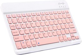 Resim Philips M10 Pro 10.1\ Uyumlu Kablosuz Bluetooth Şarj Edilebilir Klavye - Pembe 