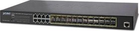 Resim L2+ Yönetilebilir Switch (L2+ Managed Switch)&lt;br&gt;24-Port 100/1000Base-X mini-GBIC/SFP yuva&lt Planet