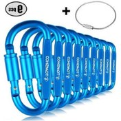 Resim Prestigegoods 9'lu Alüminyum Kilitli Karabina Seti - Çelik Halkalı, Kamp & Doğa Yürüyüşü İçin Dayanıklı 