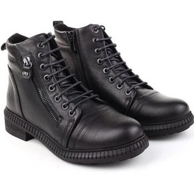 Resim Castleblack 20911-1 Siyah Kadın Kışlık Deri Bot Siyah 