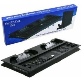 Resim Sony Ps4 Pro Uyumlu Fanlı Fonksiyonel Stand Ps4 Şarj Standı 