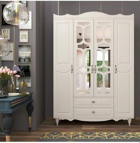 Resim Rabi Mobilya Cansu Country 4 Kapak 2 Çekmeceli Gardırop 