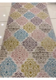 Resim Kaşmir Halı Peri Kesme Halı Yolluk En 1 Mt (534558209) 