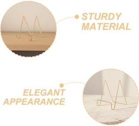 Resim 2 Adet Plaka Tutucu Ekran Standı Dekoratif Kitap Tutucu Plaka Tutucu Resim Masa Centerpiece Için Küçük Fotoğraf Standları Standı 