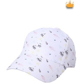 Resim Kitti 1-3 Yaş 50cm Kız Bebek Çocuk Yazlık Desenli Ayarlanabilir Şapka Kep Y2310003 Beyaz 