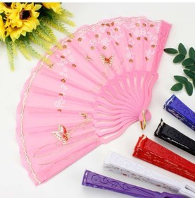 Resim Büro Ev Hediyesi İçin 12 Farklı Plastik Çiçek Demeti Kumaş Yelpaze Seti 