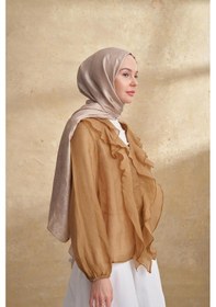 Resim Armanda Jose Jakar Ethnic Desen Şal- 3303 Koyu Bej 