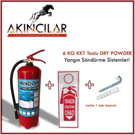 Resim Akıncılar Kkt Tozlu Yangın Söndürme Tüpü 6 KG 