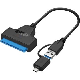 Resim Bastore Harici Hard Disk Kablosu 2in1 USB 3.0 Type-C To 2.5 Inç Sata HDD SSD Çevirici Dönüştürücü 