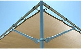 Resim %95 Güneş Geçirmez Gölgelik File, Gölgeleme Tülü, Çit Filesi, Balkon Gölgeliği 1x18 m2 -Krem 