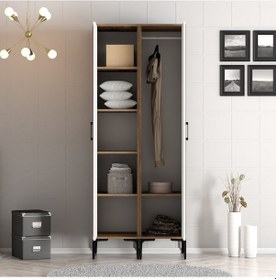 Resim Variant Kumsal 2 Kapılı Ps Gardrop - Ceviz / Beyaz 
