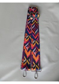 Resim Renkli Dokuma Desenli Omuz Çanta Askısı Karma 