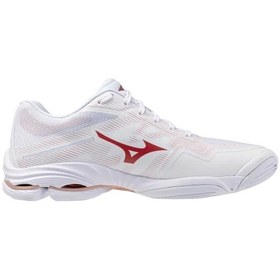 Resim Mizuno Wave Lightning Pro Kadın Voleybol Ayakkabısı Beyaz / Kırmızı Çok Renkli 
