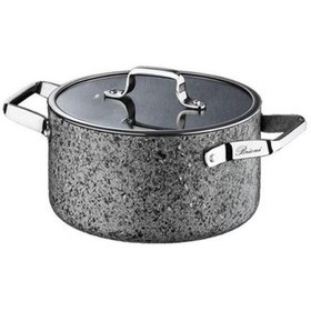 Resim Brioni Stone Age 6 Parça Çizilmez Yanmaz Yapışmaz İndüksiyonlu Midi Tencere Seti 16-18-20 Cm Gri 