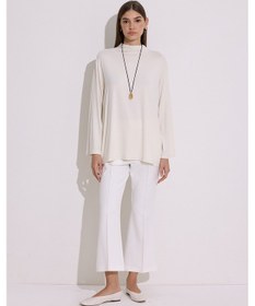 Resim Manuka Dökümlü Uzun Kol Bluz İnci İnci 