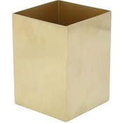 Resim Ganzhoushop Kalemlik 304 Paslanmaz Çelik Kalemlik Kalınlaştırılmış Dayanıklı Dikdörtgen Kalemlik Ofis Yurt Okul Masaüstü Altın 