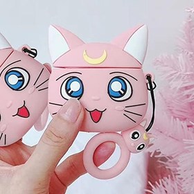 Resim Microsonic AirPods 3. Nesil için Kılıf Cartoon Figürlü Silikon Crtn-Fgr-Slr-Mn-Dna [AirPods 3 ile Uyumlu Kılıf - Gül Kurusu] 