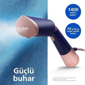 Resim Yenibağ 5000 Serisi Buharlı Düzleştirici - Güçlü 1400W, Sürekli Buhar, Iki Su Haznesi, 35SN Hızlı Isınma, Eco ve Max Ayarları, Ayarlanabilir Başlık, Metal Taban, Aksesuarlar, Deniz Mavisi (STH5030/20) 