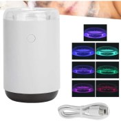 Resim Rgb Işıklı Taşınabilir 255ML Hava Ortam Nemlendirici, Çocuk Odaları Için Ideal Yedek Filtreli 