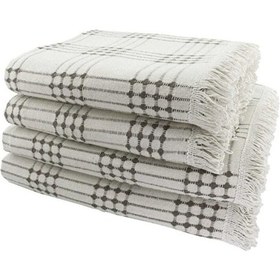 Resim 494 %100 Pamuklu Dört Tarak Kahve Buldan Işi Çekyat-Koltuk Örtüsü 