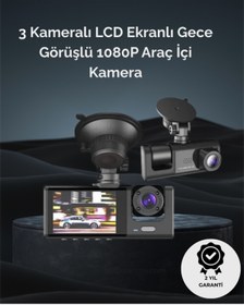 Resim Kanonik Education 1. 3 Kameralı Full HD Araç Kamerası – Ön, İç ve Arka Görüş ile %100 Kapsama 