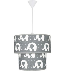 Resim Şenay Aydınlatma Çocuk Odası Ikili Silindir Kumaş Sarkıt Avize-Gr (453827671) 