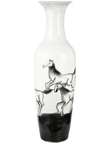 Resim Vitale Cheval Seramik Vazo 120 Cm Ak.wlt0533 Renkli 