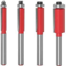 Resim Geeksen 1/4 Şaftlı 1 İnç Tungsten Karbür Bıçaklı 4 Adet Düz Kesim Freze Gravür Makinesi 