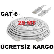 Resim EYEPC Ethernet Kablosu Cat6 25 Metre M Internet Kablo Modem Pc Arası 