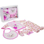 Resim 5 Parça Hastane Çıkışı Kız Bebek Giyim Pembe Panda Pembe 