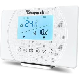 Resim Baymak Logı Pro S Kablosuz Programlanabilir Oda Termostatı Dijital Kontrol Paneli ile Beyaz Renk 
