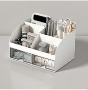 Resim Ganzhoushop Çok Fonksiyonlu Masaüstü Düzenleyici Çekmeceli Kalemlik Kırtasiye Düzenleyici Ofis Büyük Kapasiteli P 