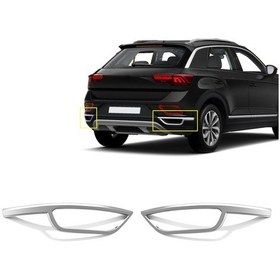 Resim Nova Krom Vw T-roc Makyajlı Krom Egzoz Görünümü Difüzör 2 Prç. 2021 Üzeri 